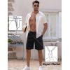imageCOOFANDY Mens Linen Shorts Elastic Waist Drawstring Casual Summer Beach ShortsBlack