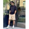 imageCOOFANDY Mens Linen Shorts Elastic Waist Drawstring Casual Summer Beach ShortsBlack