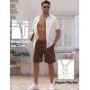 imageCOOFANDY Mens Linen Shorts Elastic Waist Drawstring Casual Summer Beach ShortsBrown