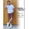 imageCOOFANDY Mens Linen Shorts Elastic Waist Drawstring Casual Summer Beach ShortsBrown