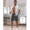 imageCOOFANDY Mens Linen Shorts Elastic Waist Drawstring Casual Summer Beach ShortsDark Grey