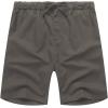 imageCOOFANDY Mens Linen Shorts Elastic Waist Drawstring Casual Summer Beach ShortsDark Grey