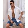 imageCOOFANDY Mens Linen Shorts Elastic Waist Drawstring Casual Summer Beach ShortsDenim Blue