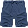 imageCOOFANDY Mens Linen Shorts Elastic Waist Drawstring Casual Summer Beach ShortsDenim Blue