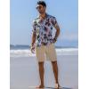 imageCOOFANDY Mens Linen Shorts Elastic Waist Drawstring Casual Summer Beach ShortsKhaki