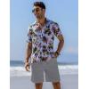 imageCOOFANDY Mens Linen Shorts Elastic Waist Drawstring Casual Summer Beach ShortsLight Gray