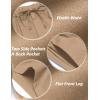 imageCOOFANDY Mens Linen Shorts Elastic Waist Drawstring Casual Summer Beach ShortsLight Tan