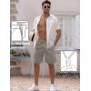 imageCOOFANDY Mens Linen Shorts Elastic Waist Drawstring Casual Summer Beach ShortsMedium Gray