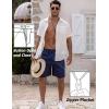 imageCOOFANDY Mens Linen Shorts Elastic Waist Drawstring Casual Summer Beach ShortsNavy Blue