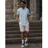 imageCOOFANDY Mens Linen Shorts Elastic Waist Drawstring Casual Summer Beach ShortsWhite