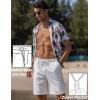 imageCOOFANDY Mens Linen Shorts Elastic Waist Drawstring Casual Summer Beach ShortsWhite