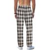 imageCOOFANDY Mens Plaid Casual Pants Soft Cotton Pajama Pants Drawstring Checkered Lounge Sweatpant with PocketsApricot Black White Plaid