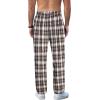 imageCOOFANDY Mens Plaid Casual Pants Soft Cotton Pajama Pants Drawstring Checkered Lounge Sweatpant with PocketsBrown Black White Plaid