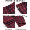 imageCOOFANDY Mens Plaid Casual Pants Soft Cotton Pajama Pants Drawstring Checkered Lounge Sweatpant with PocketsNavy Red Plaid