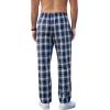 imageCOOFANDY Mens Plaid Casual Pants Soft Cotton Pajama Pants Drawstring Checkered Lounge Sweatpant with PocketsNavy White Plaid