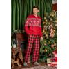 imageCOOFANDY Mens Plaid Casual Pants Soft Cotton Pajama Pants Drawstring Checkered Lounge Sweatpant with PocketsRed Black Plaid