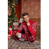 imageCOOFANDY Mens Plaid Casual Pants Soft Cotton Pajama Pants Drawstring Checkered Lounge Sweatpant with PocketsRed Black Plaid