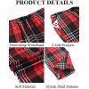 imageCOOFANDY Mens Plaid Casual Pants Soft Cotton Pajama Pants Drawstring Checkered Lounge Sweatpant with PocketsRed Black White Plaid Heavyweight