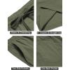 imageCOOFANDY Mens Summer Beach Shorts Lightweight Elastic Waist Drawstring Casual Shorts with PocketDeep Green