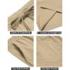 imageCOOFANDY Mens Summer Beach Shorts Lightweight Elastic Waist Drawstring Casual Shorts with PocketKhaki