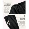 imageCOOFANDY Mens Yoga Sweatpants Open Bottom Lightweight Sweat Pants Drawstring Athletic Lounge Pants with PocketsBlack