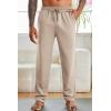 imageCOOFANDY Mens Yoga Sweatpants Open Bottom Lightweight Sweat Pants Drawstring Athletic Lounge Pants with PocketsChampagne