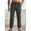 imageCOOFANDY Mens Yoga Sweatpants Open Bottom Lightweight Sweat Pants Drawstring Athletic Lounge Pants with PocketsDark Gray