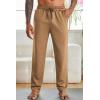 imageCOOFANDY Mens Yoga Sweatpants Open Bottom Lightweight Sweat Pants Drawstring Athletic Lounge Pants with PocketsKhaki