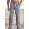 imageCOOFANDY Mens Yoga Sweatpants Open Bottom Lightweight Sweat Pants Drawstring Athletic Lounge Pants with PocketsLight Gray