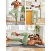 imageCOOFANDY Mens Yoga Sweatpants Open Bottom Lightweight Sweat Pants Drawstring Athletic Lounge Pants with PocketsLight Green