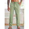 imageCOOFANDY Mens Yoga Sweatpants Open Bottom Lightweight Sweat Pants Drawstring Athletic Lounge Pants with PocketsLight Green