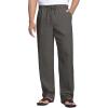 imageCOOFANDY Mens Casual Linen Pants Elastic Waist Drawstring Beach Summer Pants Lightweight Linen TrousersDark Grey