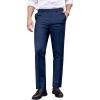 imageCOOFANDY Mens Classic Fit Dress Pants Flat Front Straight Formal Pants Wrinkle Free Expandable Waist Suit PantsBlue
