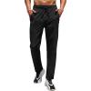 imageCOOFANDY Mens Hiking Pants Lightweight Athletic Pants Quick Dry Active Running Joggers with Zipper PocketsBlack