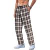 Brown Black White Plaid