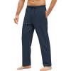 imageCOOFANDY Mens Yoga Pants Casual Elastic Waist Drawstring Jogger Sweatpants Open Bottom Lounge PantsNavy Blue