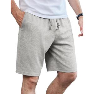imageCOOFANDY Mens Casual Shorts Stretch Drawstring Summer Beach Shorts Chino Golf Shorts with PocketsLight Grey