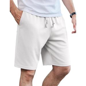 imageCOOFANDY Mens Casual Shorts Stretch Drawstring Summer Beach Shorts Chino Golf Shorts with PocketsWhite
