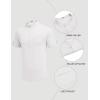 imageCOOFANDY Henley Shirts for Men Short Sleeve Band Collar Casual Shirt Summer Hippie Vacation Beach T Shirts with PocketWhite