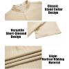 imageCOOFANDY Men Casual Henley Tee Shirt Short Sleeve Band Collar Summer Beach Textured TShirtApricot