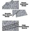 imageCOOFANDY Men Casual Henley Tee Shirt Short Sleeve Band Collar Summer Beach Textured TShirtDeep Blue Plam Leaf