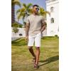 imageCOOFANDY Men Casual Shirt Short Sleeve Summer Basic T Shirt Pocket Soild Tee TopCoffee1