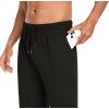 imageCOOFANDY Men Cotton Yoga Pants Casual Sweatpants Jogger Open Bottom Lounge Pants with PocketsBlack