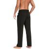 imageCOOFANDY Men Cotton Yoga Pants Casual Sweatpants Jogger Open Bottom Lounge Pants with PocketsBlack