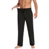 imageCOOFANDY Men Cotton Yoga Pants Casual Sweatpants Jogger Open Bottom Lounge Pants with PocketsBlack