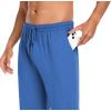 imageCOOFANDY Men Cotton Yoga Pants Casual Sweatpants Jogger Open Bottom Lounge Pants with PocketsBlue