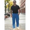 imageCOOFANDY Men Cotton Yoga Pants Casual Sweatpants Jogger Open Bottom Lounge Pants with PocketsBlue