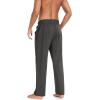 imageCOOFANDY Men Cotton Yoga Pants Casual Sweatpants Jogger Open Bottom Lounge Pants with PocketsDark Heather Grey