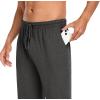 imageCOOFANDY Men Cotton Yoga Pants Casual Sweatpants Jogger Open Bottom Lounge Pants with PocketsDark Heather Grey