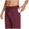 imageCOOFANDY Men Cotton Yoga Pants Casual Sweatpants Jogger Open Bottom Lounge Pants with PocketsDark Red